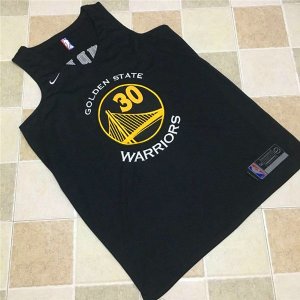 Maillot De Basket Golden State Warriors Stephen Curry 30 Nike Dense Embroidery Noir
